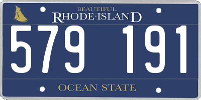 RI license plate 579191