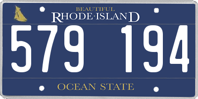 RI license plate 579194