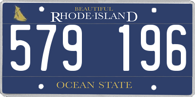 RI license plate 579196