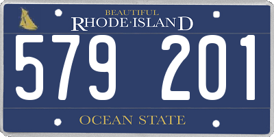 RI license plate 579201