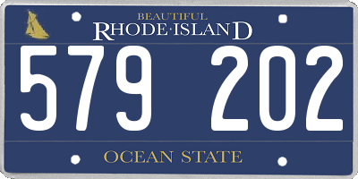 RI license plate 579202