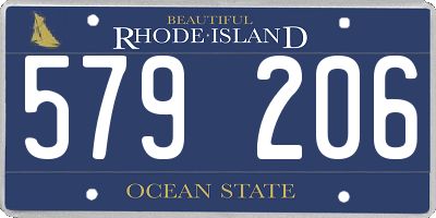 RI license plate 579206