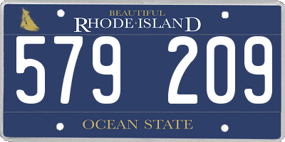 RI license plate 579209