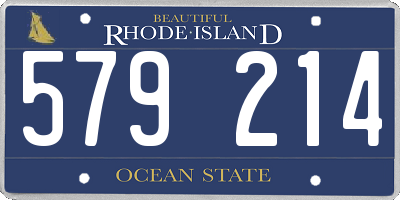 RI license plate 579214