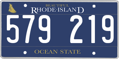 RI license plate 579219