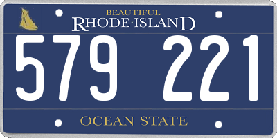RI license plate 579221