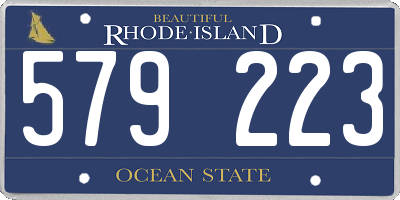 RI license plate 579223