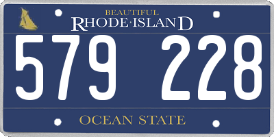 RI license plate 579228