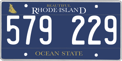 RI license plate 579229