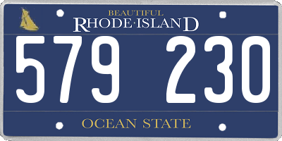 RI license plate 579230