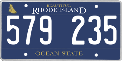 RI license plate 579235