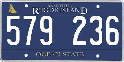 RI license plate 579236