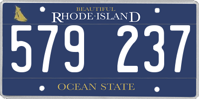 RI license plate 579237