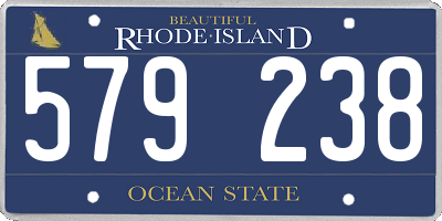 RI license plate 579238