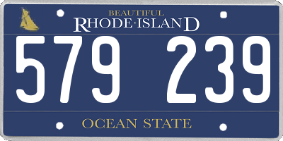 RI license plate 579239