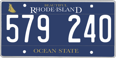 RI license plate 579240