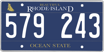 RI license plate 579243