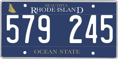 RI license plate 579245