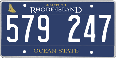 RI license plate 579247