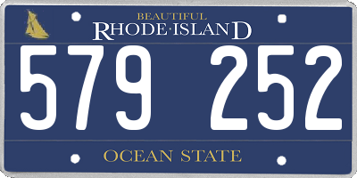 RI license plate 579252