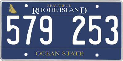 RI license plate 579253