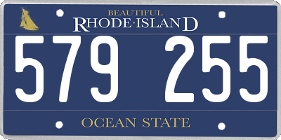 RI license plate 579255