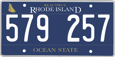 RI license plate 579257