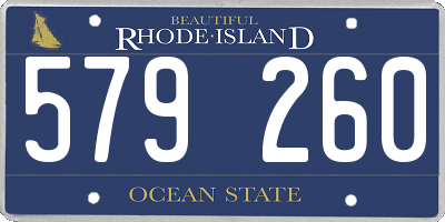 RI license plate 579260