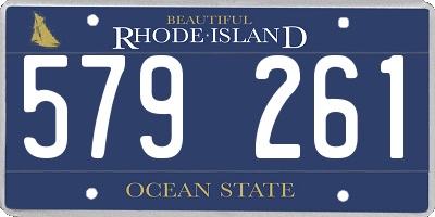 RI license plate 579261