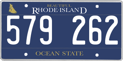 RI license plate 579262