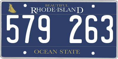 RI license plate 579263