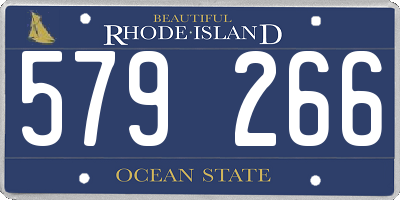 RI license plate 579266