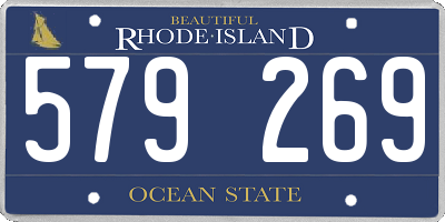 RI license plate 579269
