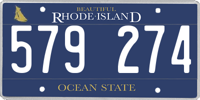 RI license plate 579274