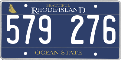 RI license plate 579276