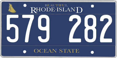 RI license plate 579282