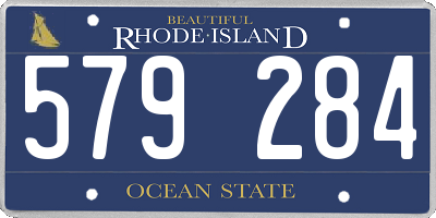 RI license plate 579284