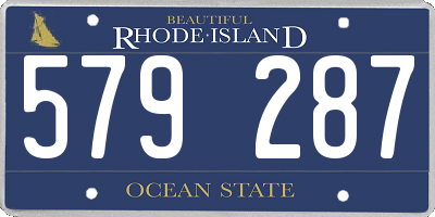 RI license plate 579287