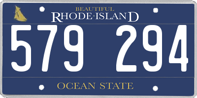 RI license plate 579294