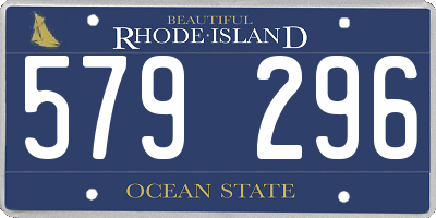 RI license plate 579296