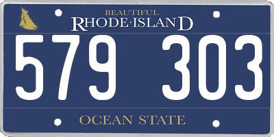 RI license plate 579303