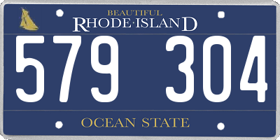 RI license plate 579304