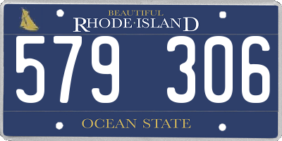 RI license plate 579306