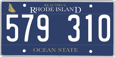 RI license plate 579310