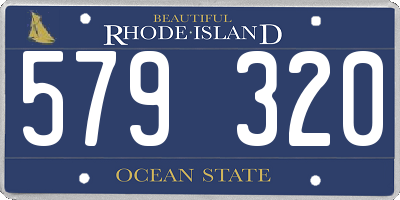 RI license plate 579320