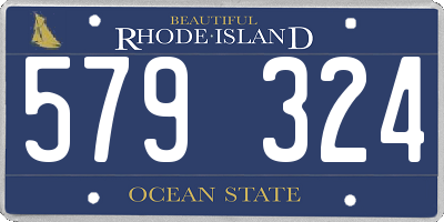 RI license plate 579324