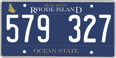 RI license plate 579327