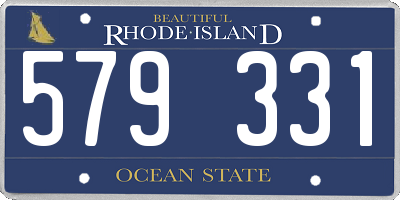 RI license plate 579331