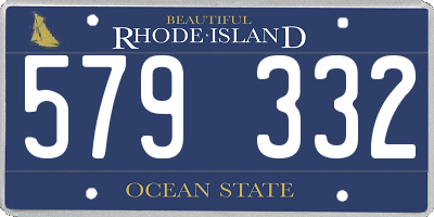 RI license plate 579332