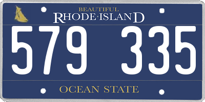 RI license plate 579335